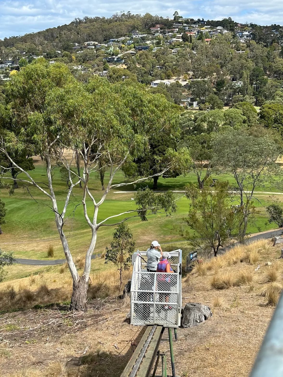 The Inclinator cliff railway between the 17th and 18th holes